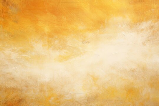 Yellow and white painting with abstract wave pattern