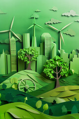 City with Sustainable development and responsible environmental