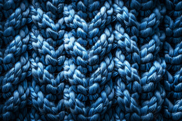 Background close-up textile photograph of colorful knitted wool texture - obrazy, fototapety, plakaty