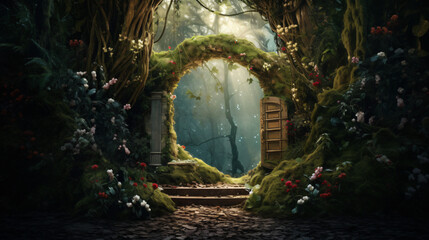 A magical doorway leading to another realm 