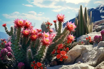 Cercles muraux Cactus cactus desert on background
