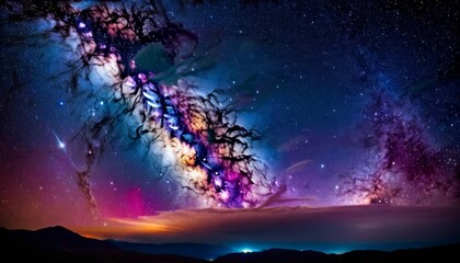 Colourful space galaxy cloud nebula. Stary night cosmos. Universe science astronomy. Supernova background - obrazy, fototapety, plakaty