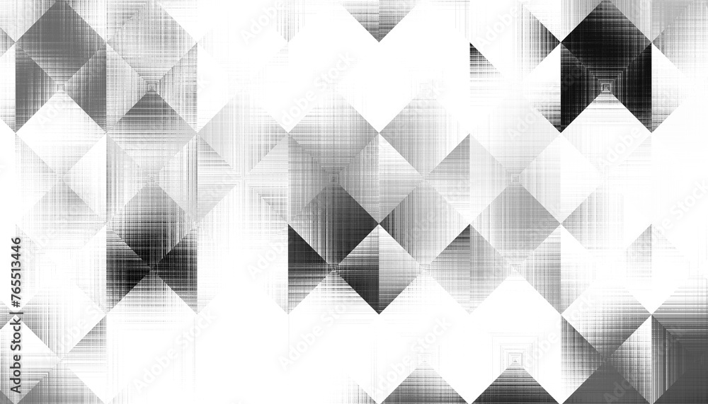 Poster Modern abstract transparent background texture with layers of black and gray transparent material in triangle diamond and squares shapes in