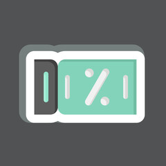Sticker Discount Coupon. related to Contactless symbol. simple design editable. simple illustration