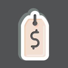 Sticker Price Tag. related to Contactless symbol. simple design editable. simple illustration