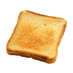 Single soft and fresh toast. isolated on transparent background.