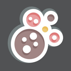 Sticker Meteorites. related to Space symbol. simple design editable. simple illustration