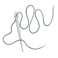 Watercolor sewing needle