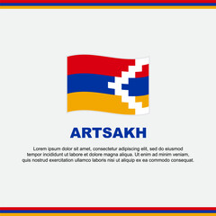 Artsakh Flag Background Design Template. Artsakh Independence Day Banner Social Media Post. Artsakh Design