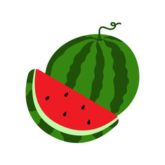Watermelon cartoon Illustration Fruit Vector Design