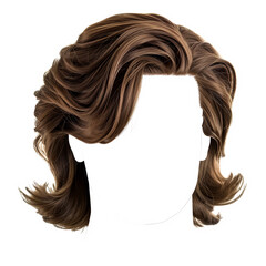 Male Stylish hair wig with trendy design isolated, AI Generative.