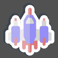 Sticker Aircraft. related to Military symbol. simple design editable. simple illustration