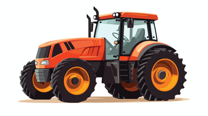 Vector illustration of tractor car for farm work