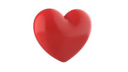 red heart isolated on white