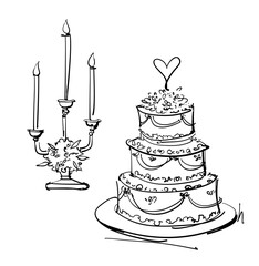 Wedding Cake Candle Light