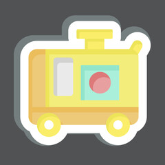 Sticker Generator. related to Construction Vehicles symbol. simple design editable. simple illustration