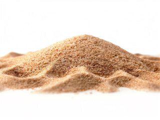 Sand isolated on white background