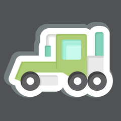 Sticker Grader. related to Construction Vehicles symbol. simple design editable. simple illustration