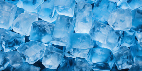 A many blue ice cubes pattern.
