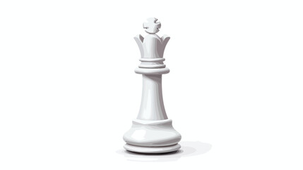 White chess pawn realistic vector isolated on white
