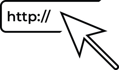 Browser Address Bar with HTTPS Protocol Sign. Search Form Templates for Mobile and Websites.