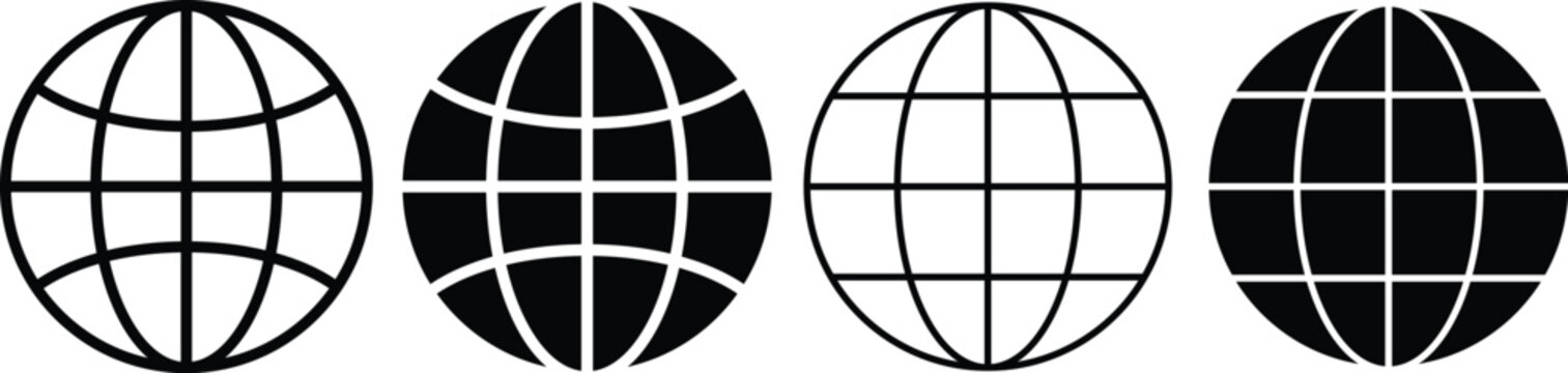World icon flat. Globe icon illustration