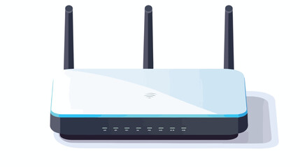 Wifi Router Isolated Icon Illustration Render Flat vector