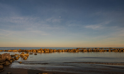 Adriatic Sea. Martinsicuro, Teramo. Spectacular sunset