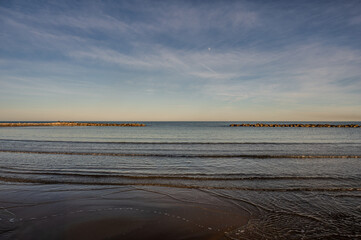 Adriatic Sea. Martinsicuro, Teramo. Spectacular sunset