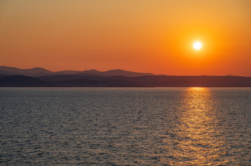 Fototapeta premium Adriatic Sea. Spectacular sunrise on the coasts of Croatia