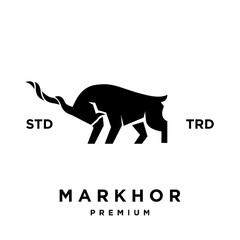 Markhor head animal logo design inspiration