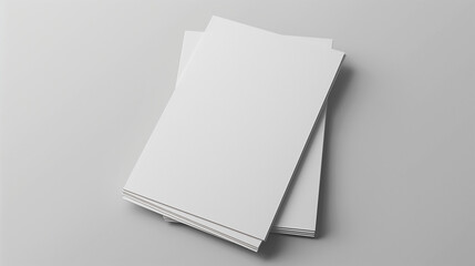 blank notebook on white, Blank A4 photorealistic Flyer single Page mockup , Blank Square Brochure...