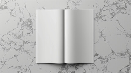 book cover, Blank A4 photorealistic Flyer single Page mockup , Blank Square Brochure Mockup, magazine brochure Catalog mockup, rendering design, on light grey background, Ai generated