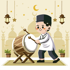 E-Learning Process Concept Illustration (flat design)