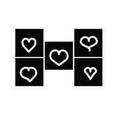 love symbols vector icons. Isolated on white background vector elements. Flat design.
