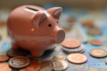 Piggy Bank Prosperity: Symbols of Personal Savings and Financial Security
