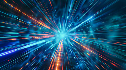 Abstract light and space design, perfect for concepts involving speed, futuristic technology, and cosmic exploration