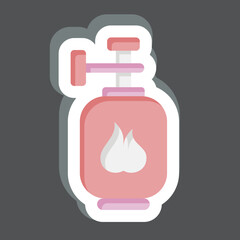 Sticker Gas Tank. related to Nuclear symbol. simple design editable. simple illustration