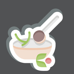 Sticker Chimichurri. related to Argentina symbol. simple design editable. simple illustration