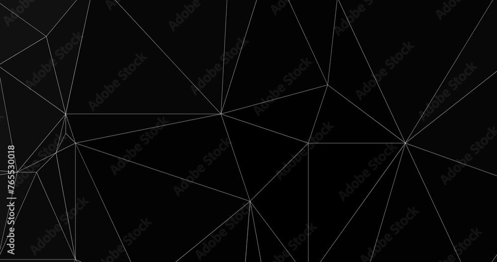 Poster dark black background with white thin lines in diagonal motion. abstract design, geometric texture, 