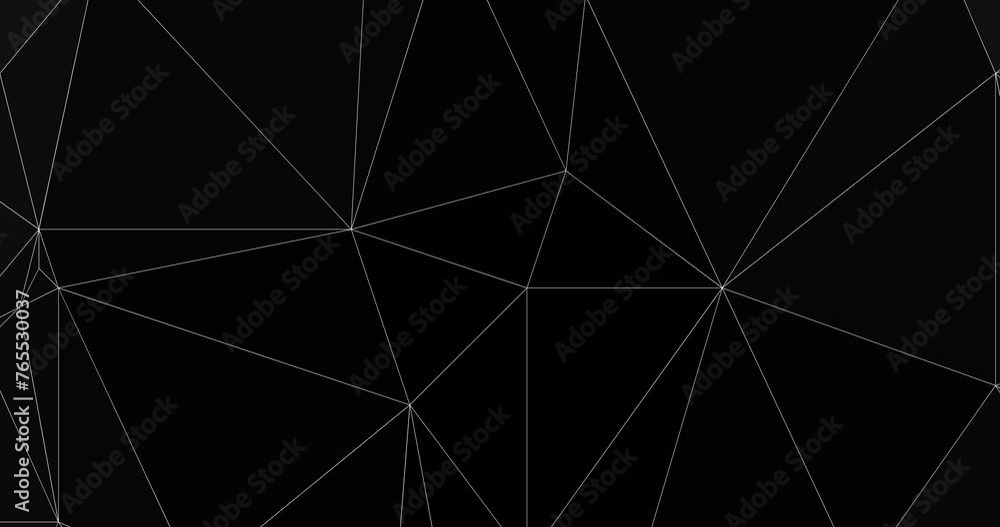 Poster dark black background with geometric low poly design and thin lines in vertical motion. abstract and