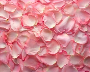 Fototapeta na wymiar A soft pink background adorned with delicate rose petals