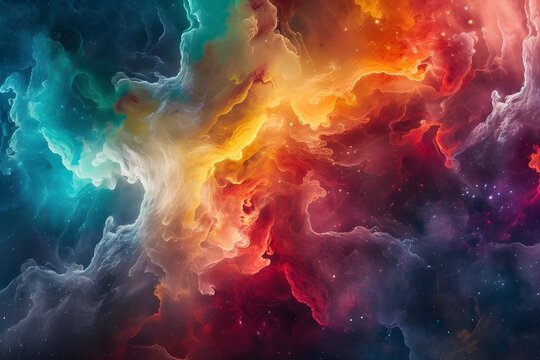 Galactic Elegance: Full-Color Marble Abstract Background with a Cosmic Twist, Ideal for Adding Cosmic Charm to Interior Spaces