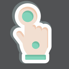 Sticker Wired Glove. related to 3D Visualization symbol. simple design editable. simple illustration