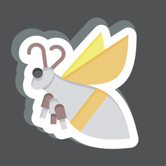 Sticker Mountain Bee. related to Apiary symbol. simple design editable. simple illustration
