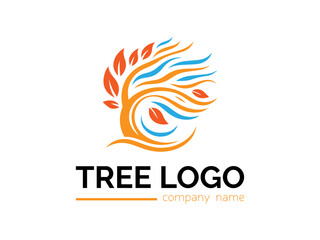 Tree shape logo template,Flat design family tree silhouette,Green eco tree,Hand drawn tree life in brown shades,