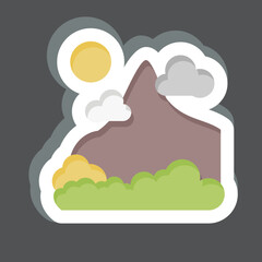 Sticker Mountain. related to Alaska symbol. simple design editable. simple illustration
