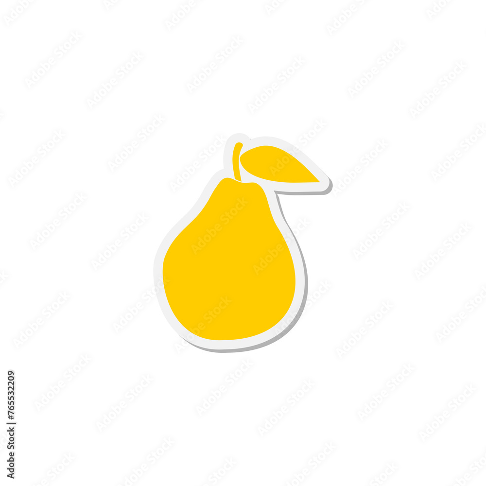 Poster pear icon isolated on transparent background