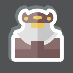 Sticker Ulu Blade. related to Alaska symbol. simple design editable. simple illustration