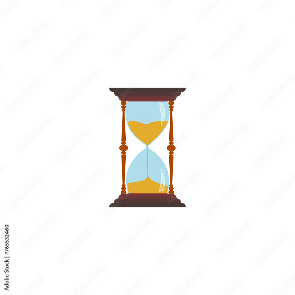 Poster sand clock icon isolated on transparent background